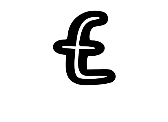 Bold Outlined Comic Mono Symbol Pound: Graphics & Crafts