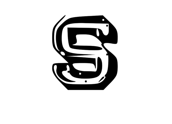 Fun Whacky Playful Mono Letter S V.2: Graphics for Crafts