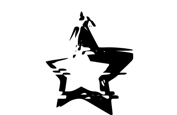 Glitched Star Symbol 1: Graphics for Modern Crafts