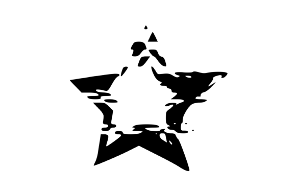 Glitched Star Symbol 6: Graphics for Modern Crafts