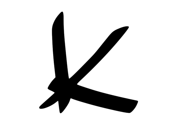 Graffiti Street Tag Mono Letter K for Graphics and Crafts