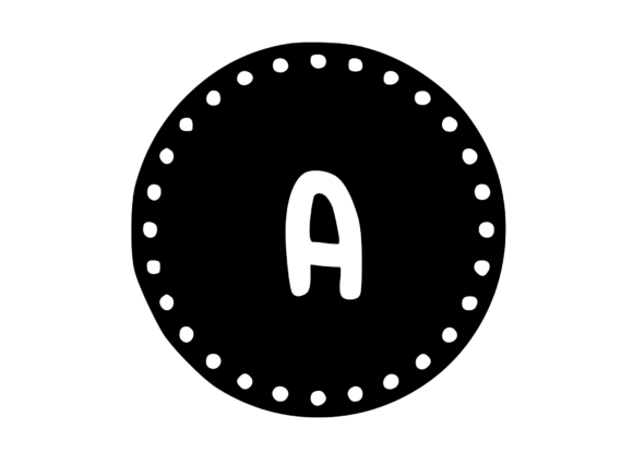 Mono Minted Gold Coin Letter SVG A for Graphics & Crafts