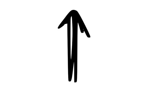 Mono Scribble Graphic Arrow for Crafts