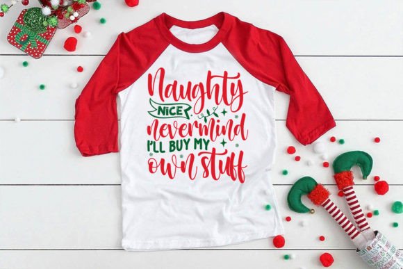 Naughty Nice Nevermind Graphics for Crafts Branding