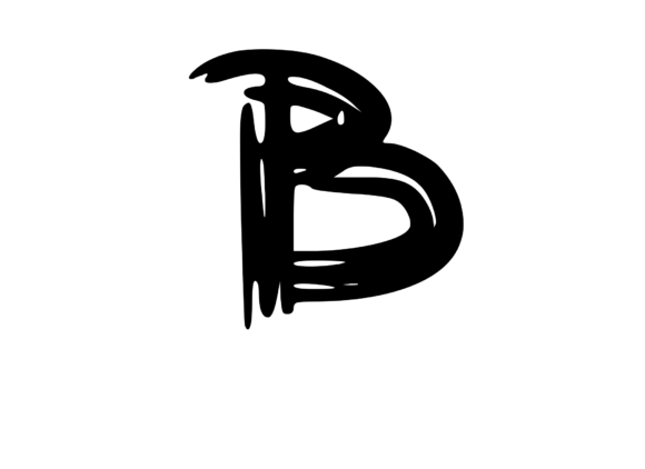 Old Brush Stroked Mono Letter B: Graphics for Crafts