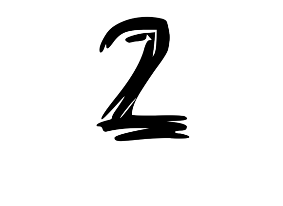 Old Brush Stroked Mono Number 2: Graphics for Crafts