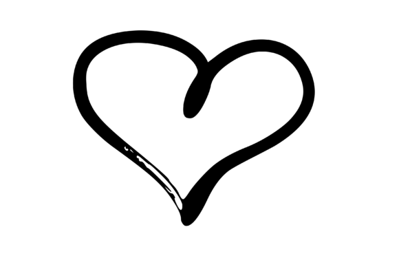Rough Hand Drawn Hearts Graphics for Crafts & Branding