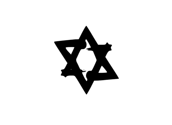 Rough Hand Drawn Star of David Graphics for Crafts