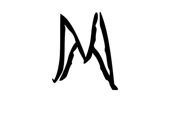 Rough Urban Zine Skater Mono Letter M: Graphics & Crafts