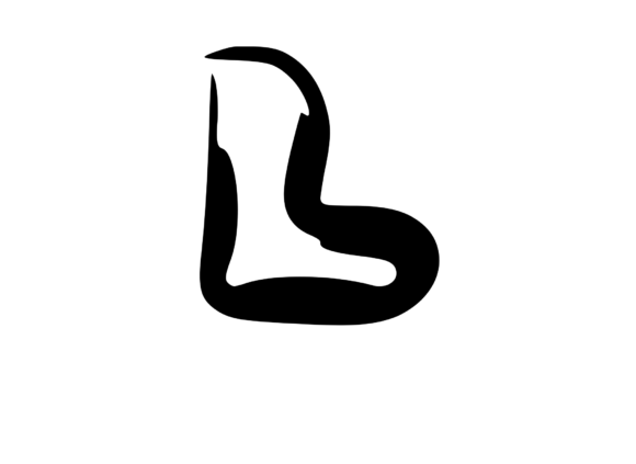 Rounded Fat Marker Pen Mono Letter L: Graphics for Crafts