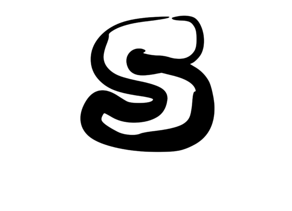 Rounded Fat Marker Pen Mono Letter S: Graphics for Crafts