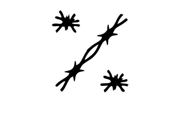 Sharp Barbed Security Wire Mono Graphics for Crafts